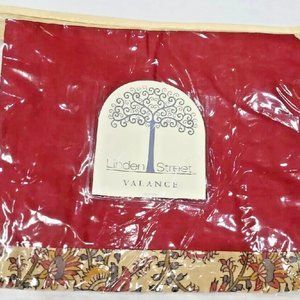 2x 1 Pc Valance Window Treatment red Multi Valance by Linden Street.